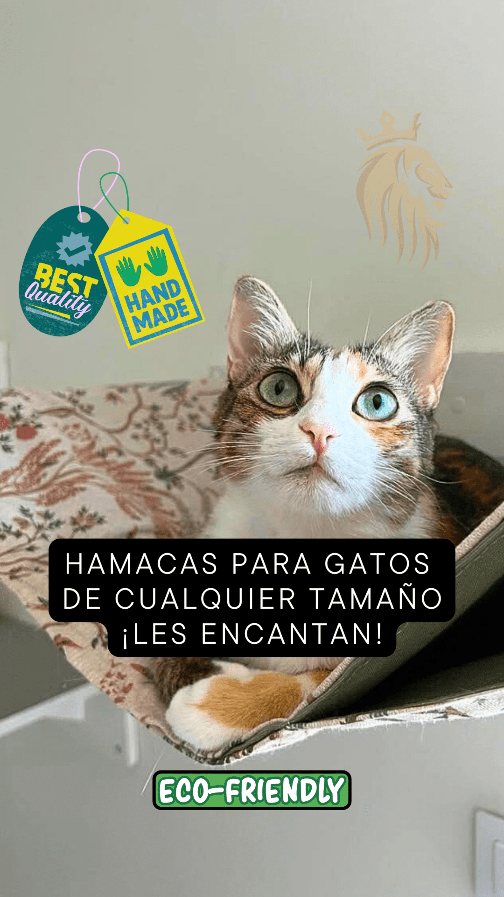Hamaca para gatos de cualquier tamaño, ¡súper resistente! + Estudio + Regalo - 12