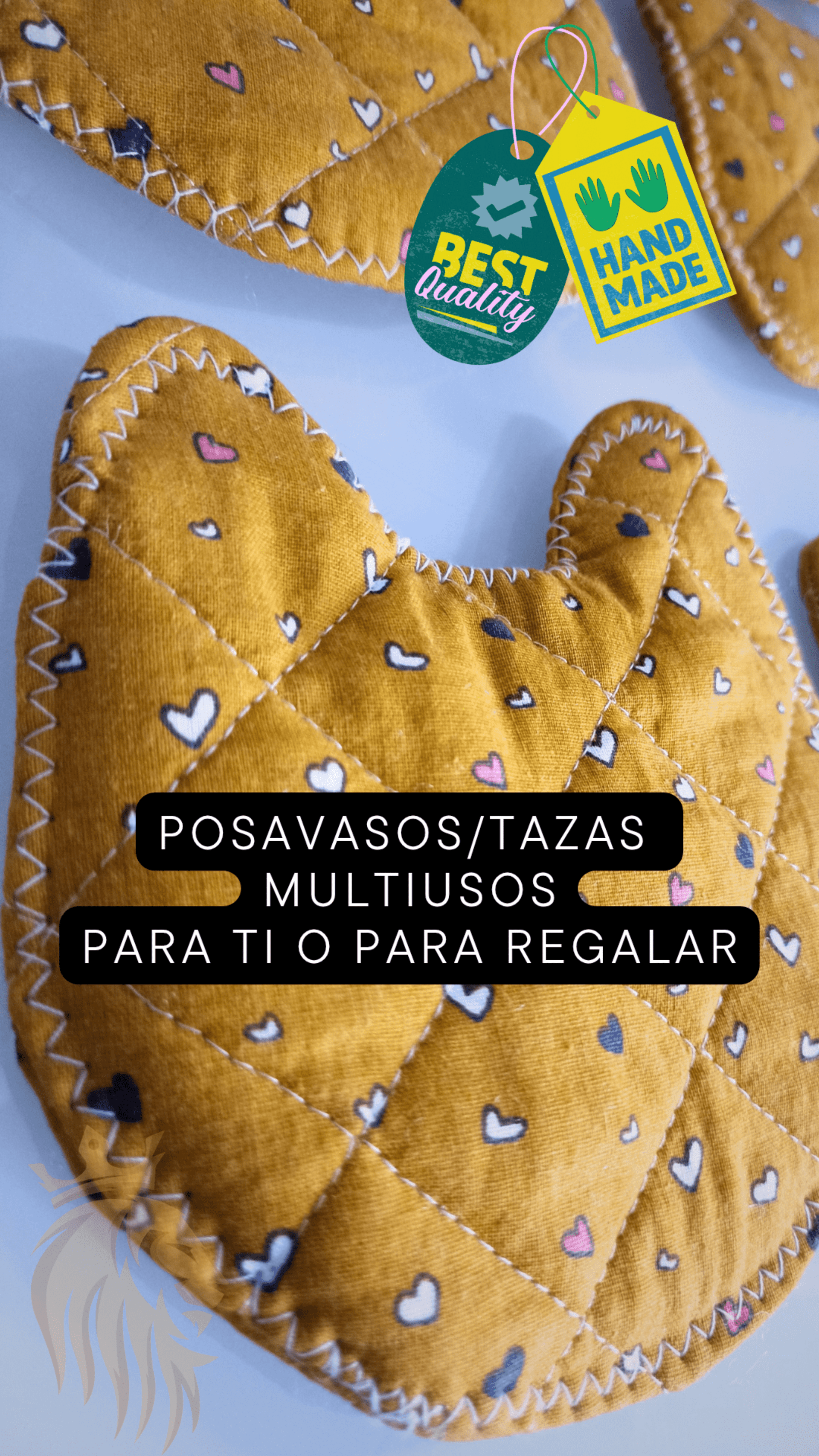 Pareja de Posavasos/tazas acolchados multiusos + Regalo - 3
