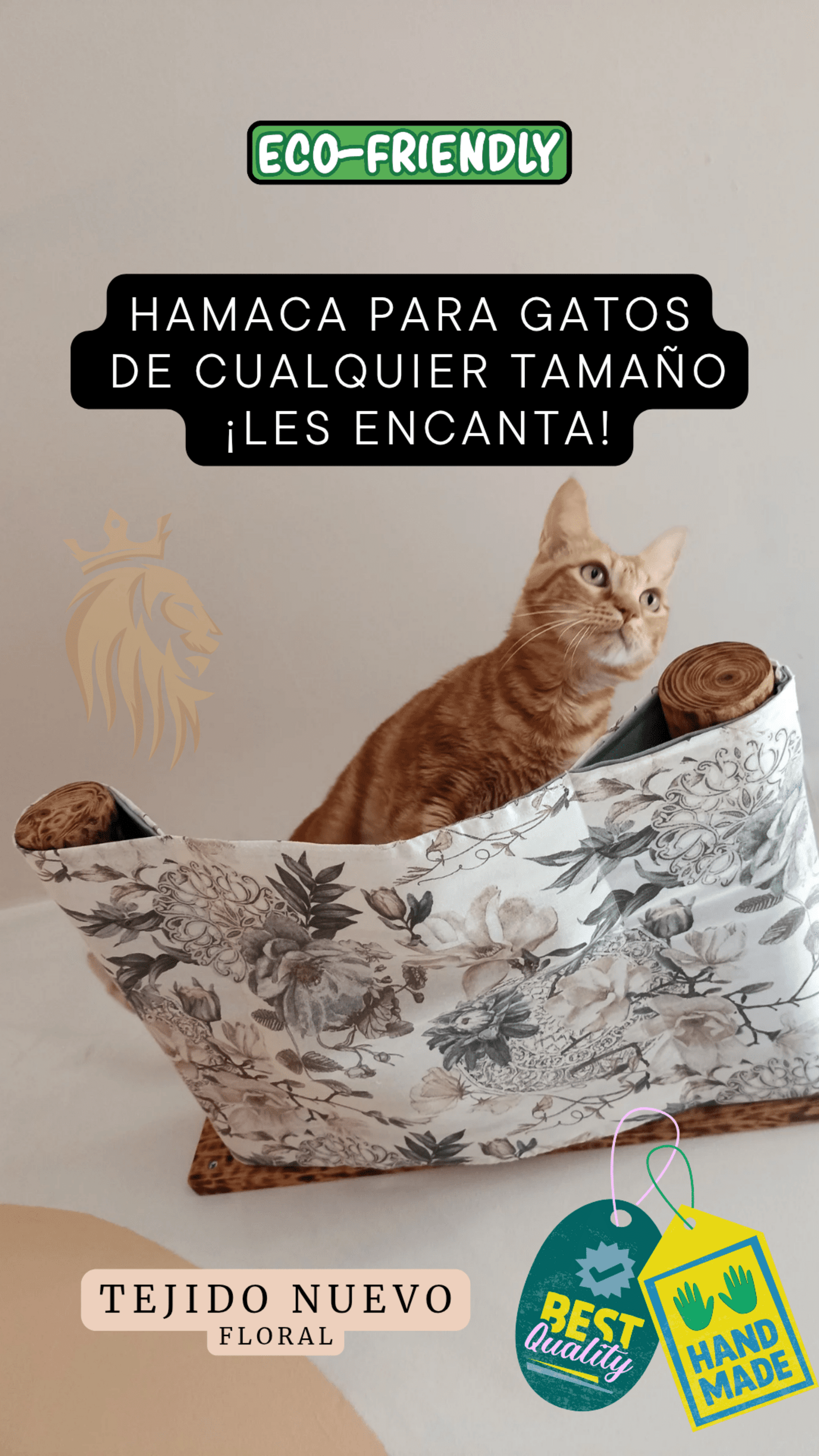 Hamaca para gatos de cualquier tamaño, ¡súper resistente! + Estudio + Regalo - 16