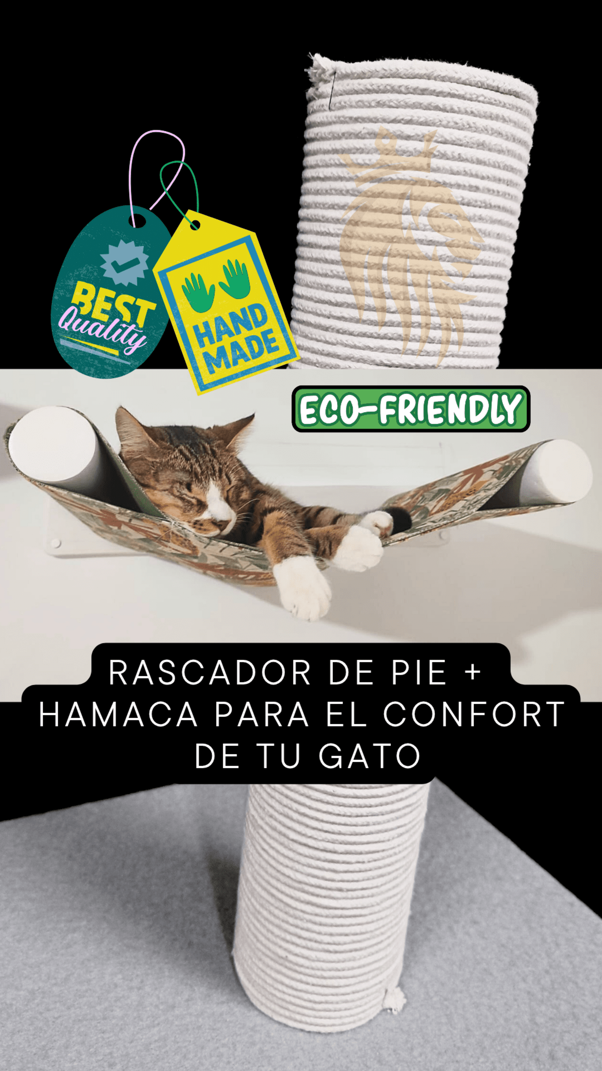Rascador de Pie + Hamaca + Estudio de tu espacio + Esbozo + Regalo - 6