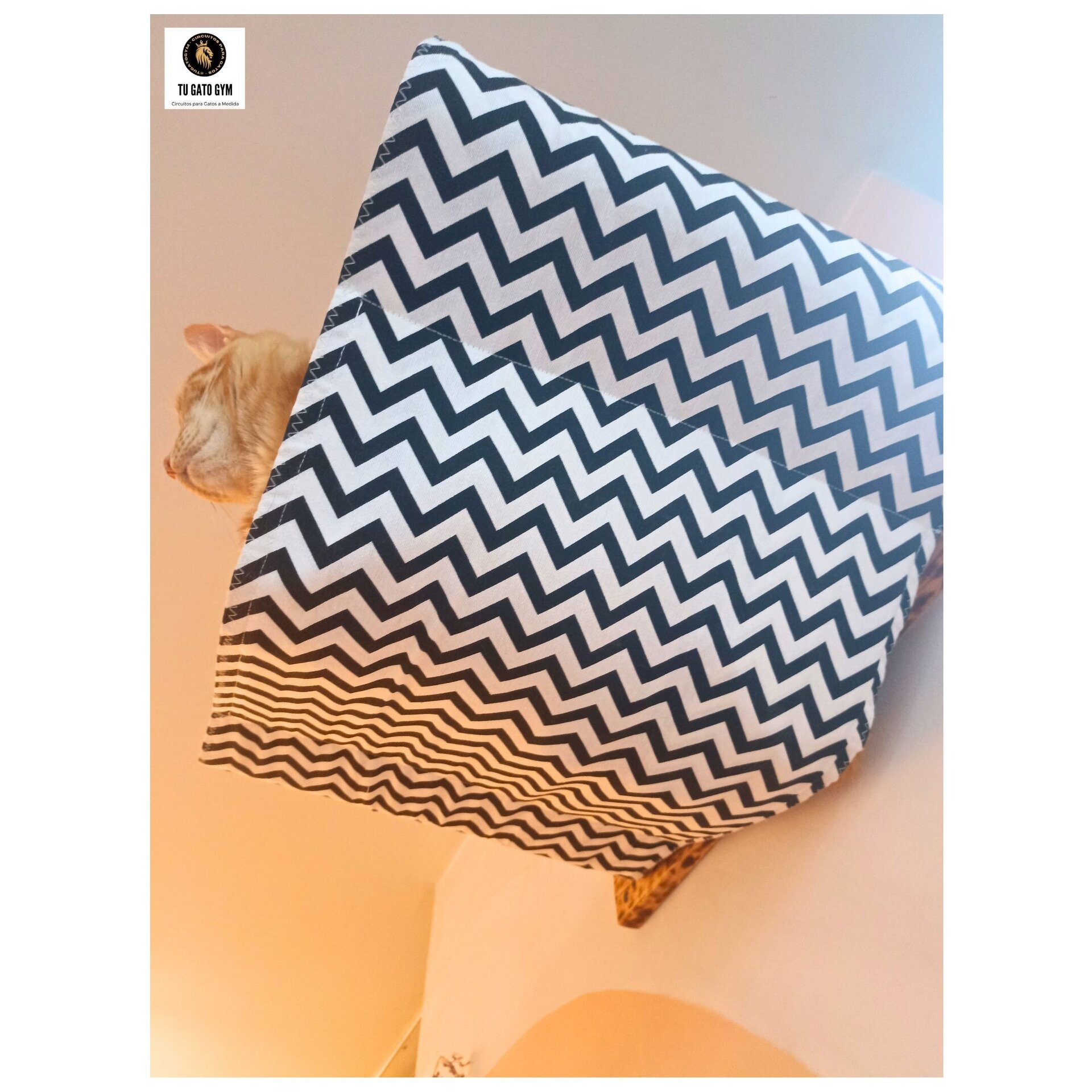 Hamaca para gatos + 2 Tejidos (¡1 de recambio!) + Estudio + Regalo - 12